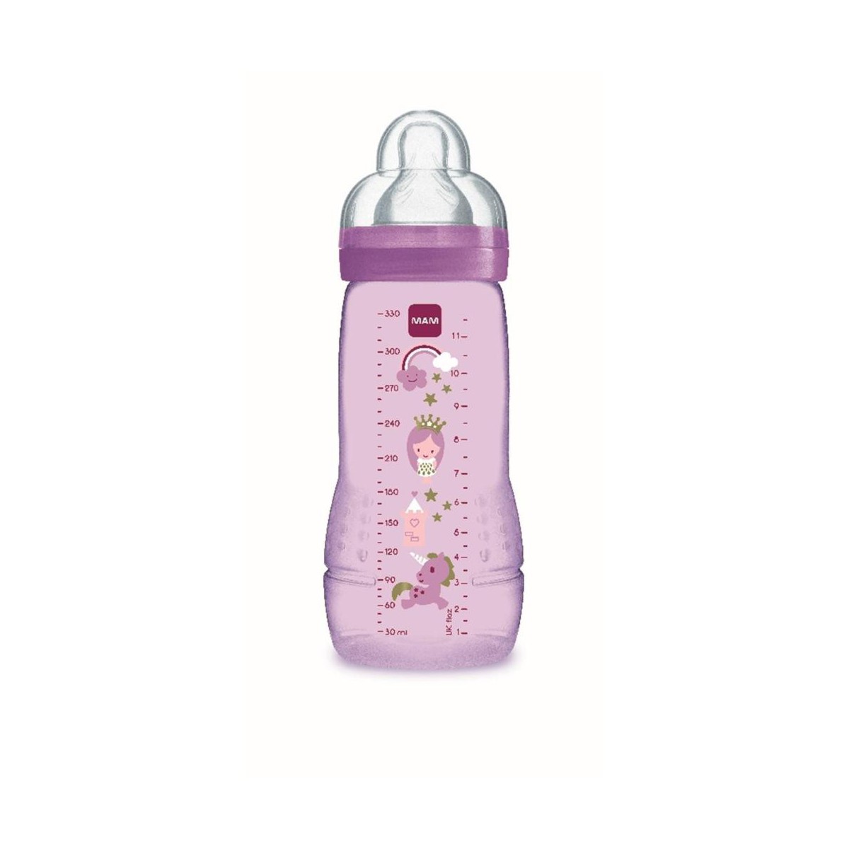 mam biberon easy active 330ml rosa
