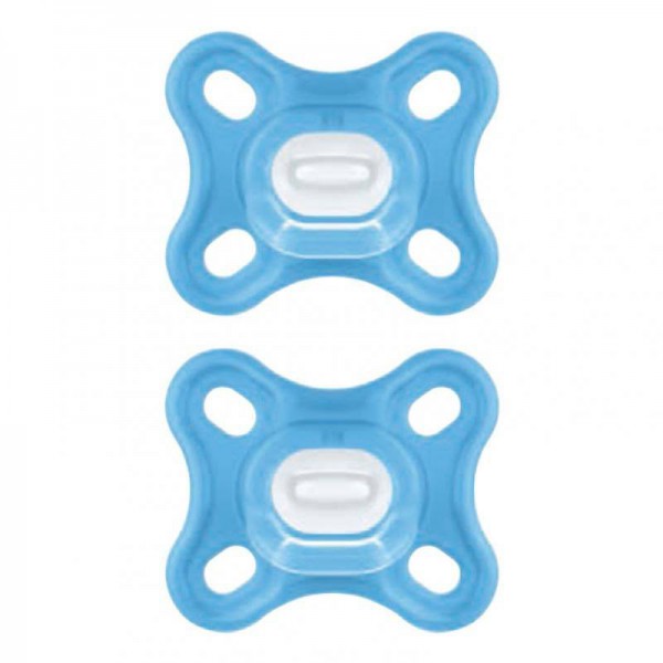 mam chupete silicona comfort 0m pack doble azul