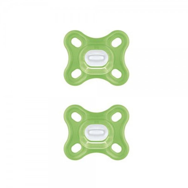 mam chupete silicona comfort 0m pack doble verde