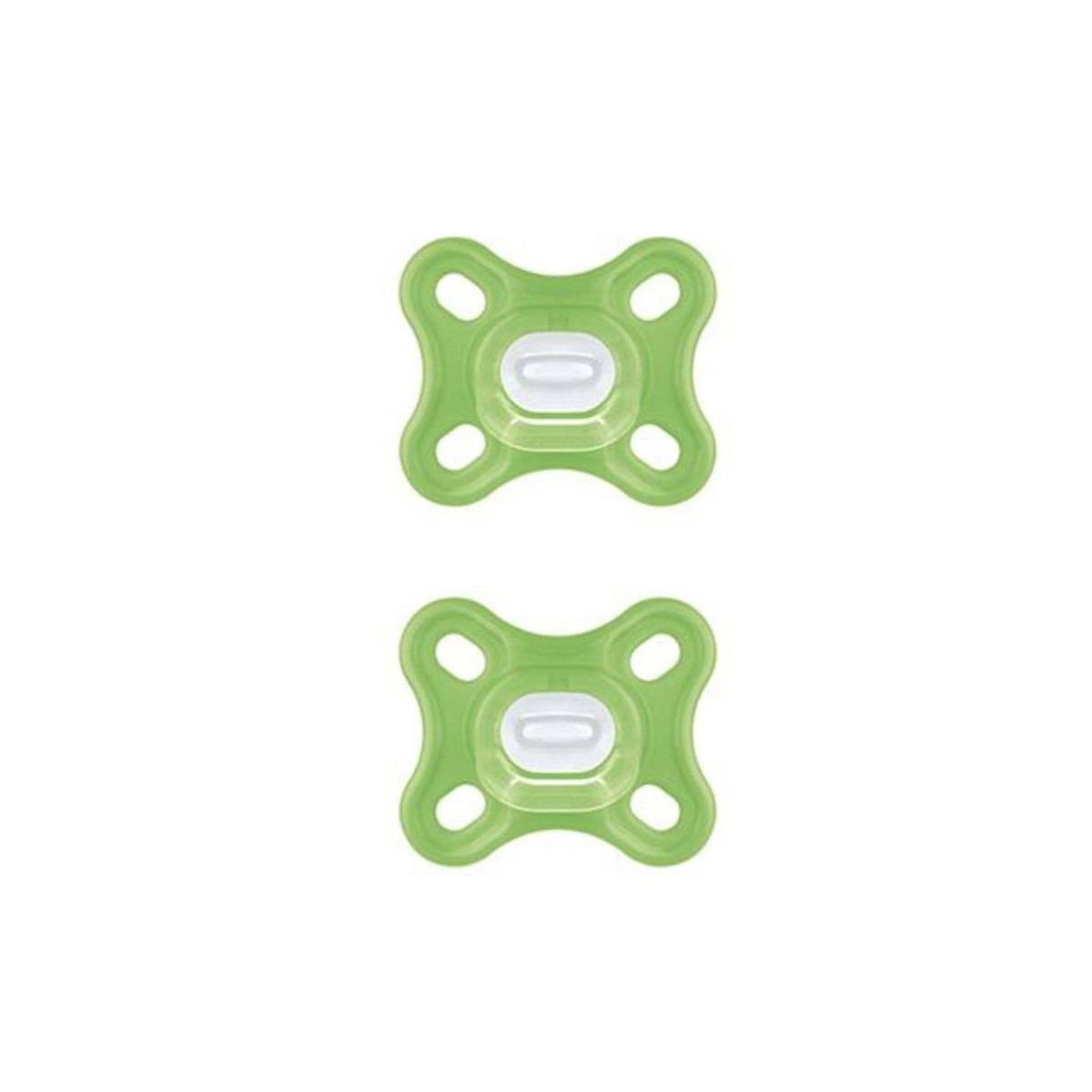 mam chupete silicona comfort 0m pack doble verde
