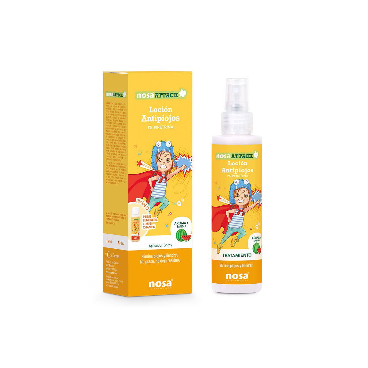 nosa locion antipiojos 1 piretrina 150 ml