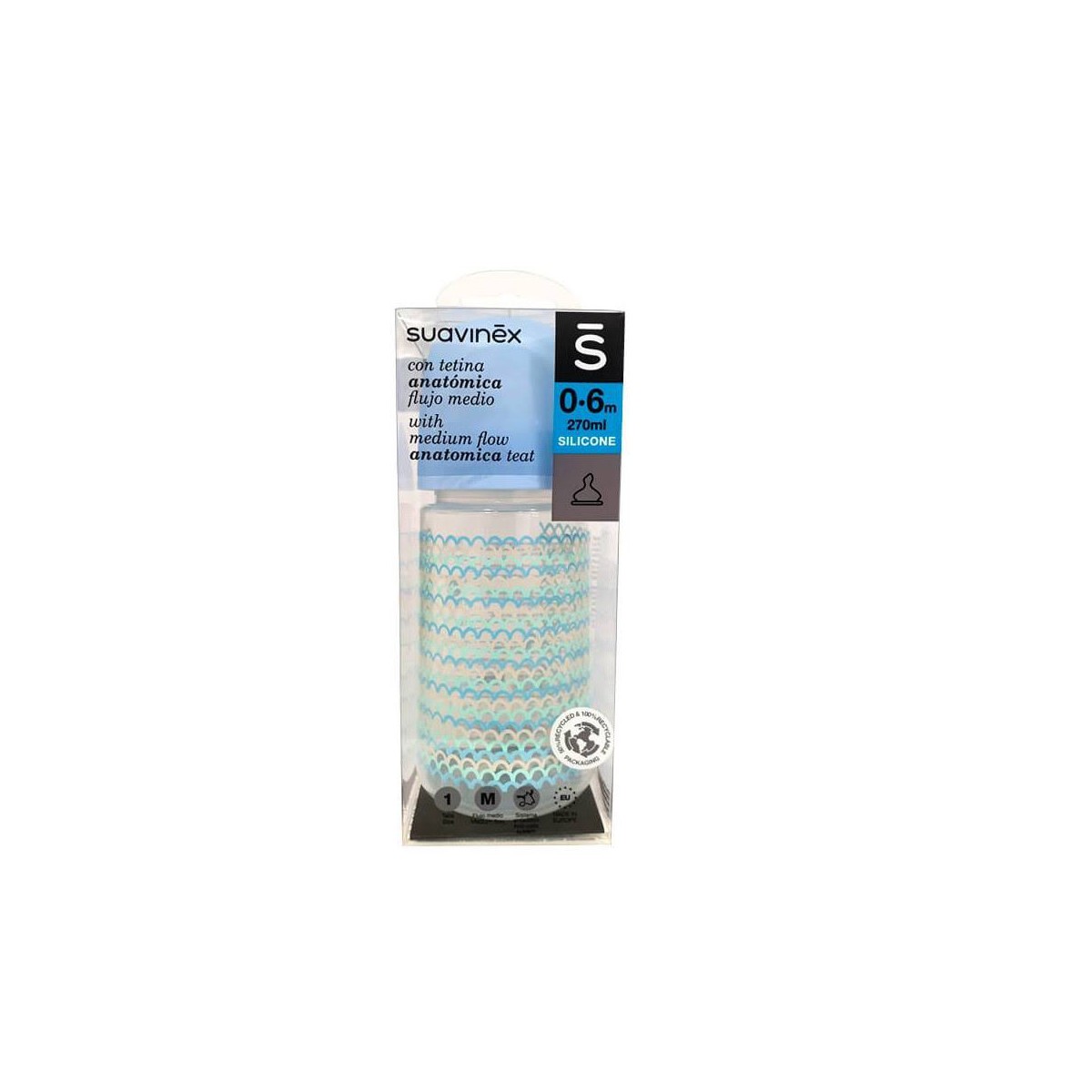 suavinex biberon tetina anatomica silicona 270 ml