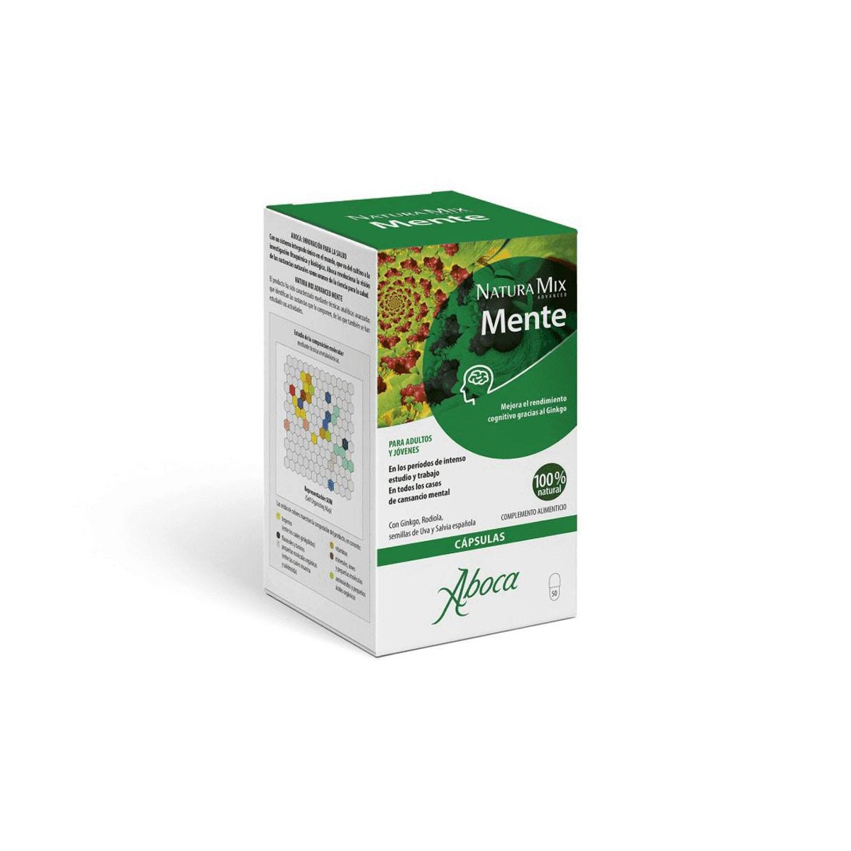 natura mix advanced mente 50 capsulas aboca