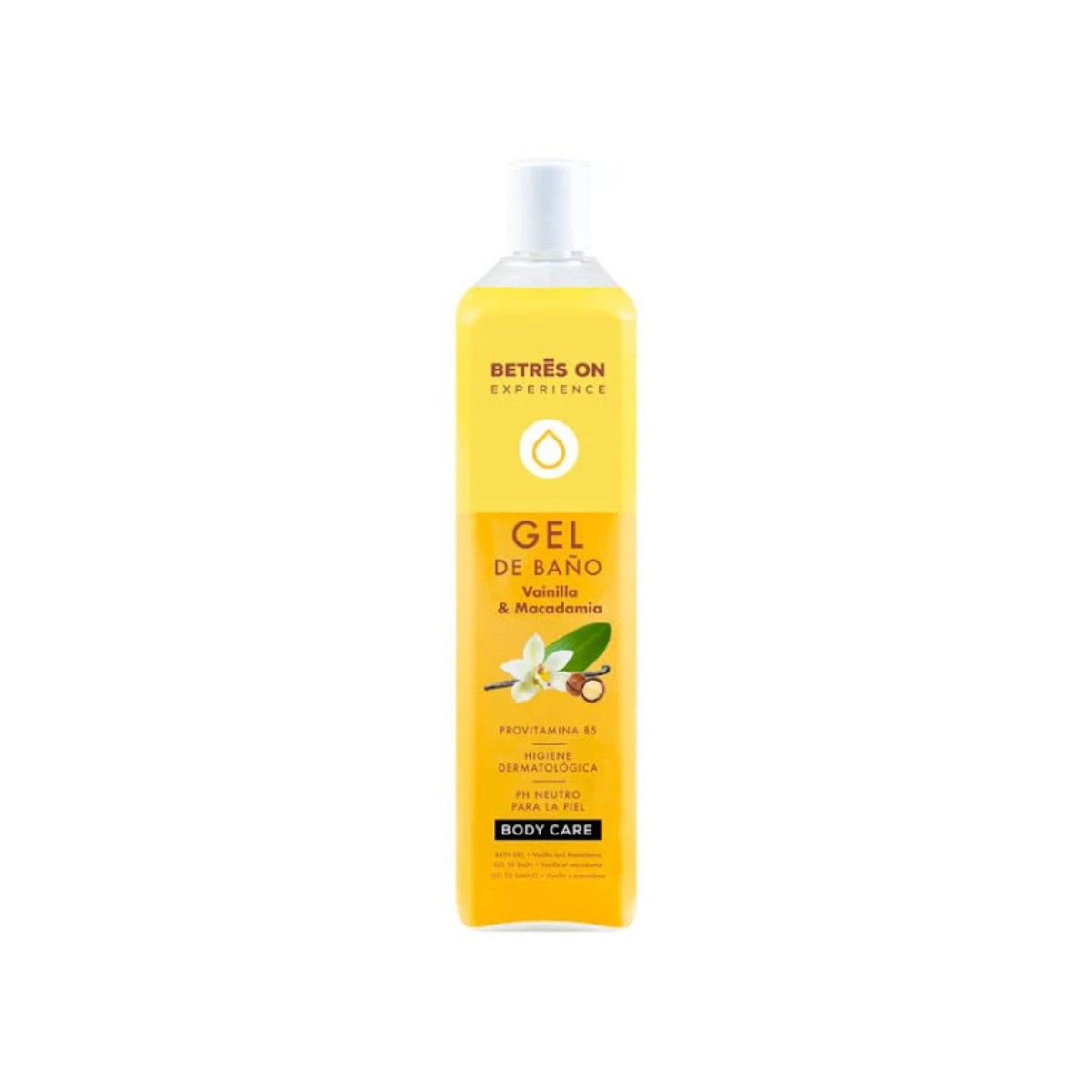 betres on gel de bano vainilla y macadamia 750ml