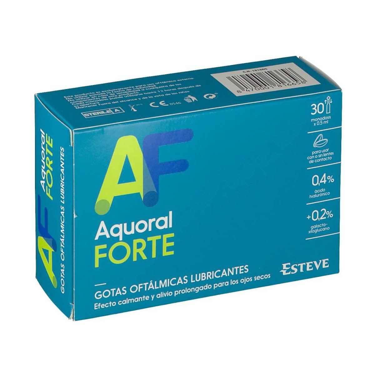 aquoral forte gotas oftalmicas 30 monodosis