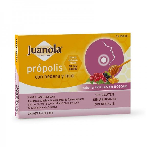 juanola propolis frutas del bosque 24 pastillas