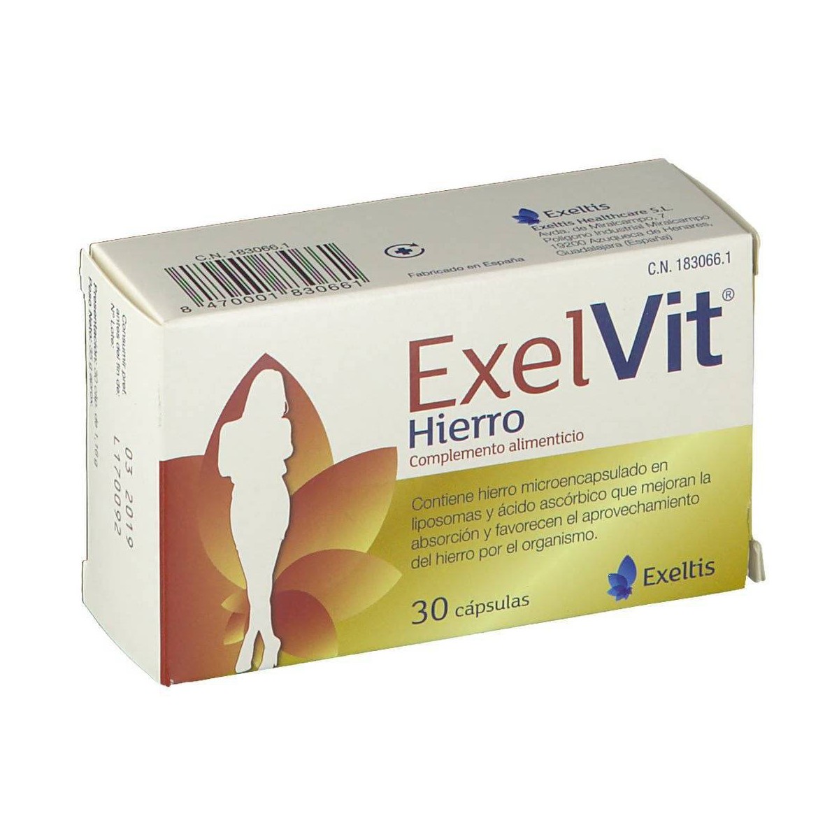 exelvit hierro 30 capsulas